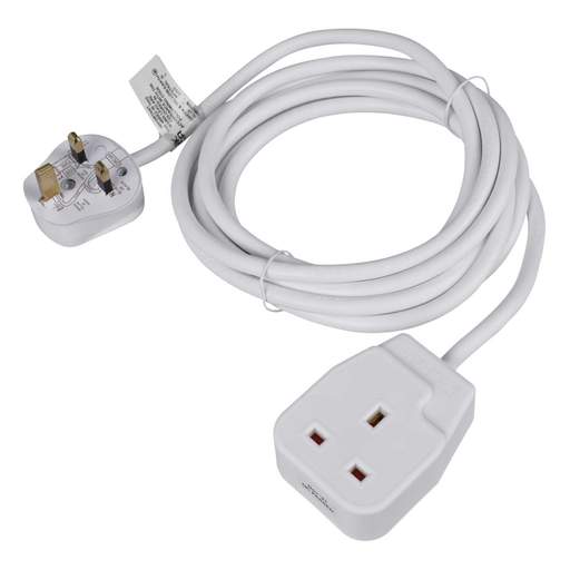 LGA Selectric 13A 3m 1 Gang Extension Lead White