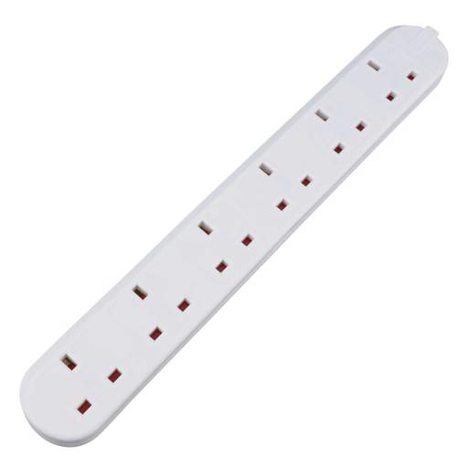 LGA Selectric 13A 6 Gang Trailing Socket with Neon