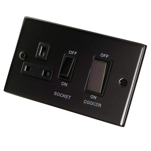LGA Selectric 5M 45A DP Cooker Control Unit  Metal / Black Insert Black Nickel
