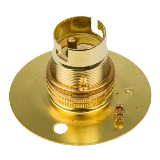 S Lilley 50mm 2 Hole BESA Fixing Batten Lampholder with Shade Ring (Sold in 1's)