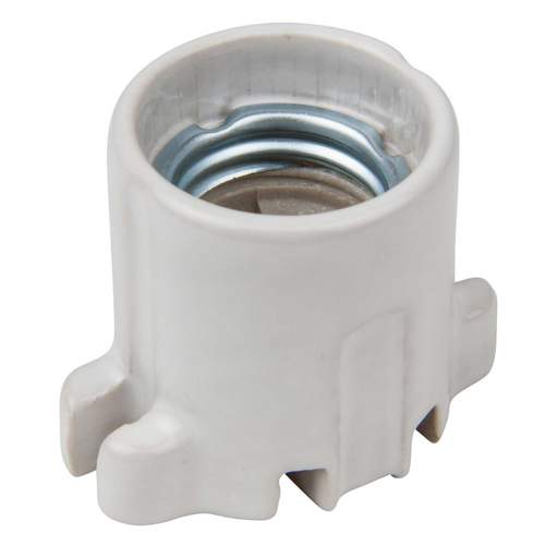 S Lilley 2 Slot 48mm ctrs. Ceramic Body E27 (Sold in 1's)