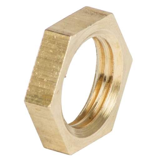 S Lilley M10 x 1 ½” AF x 3.3mm Thick Brass Hexagon Locknuts (Sold in 1's)