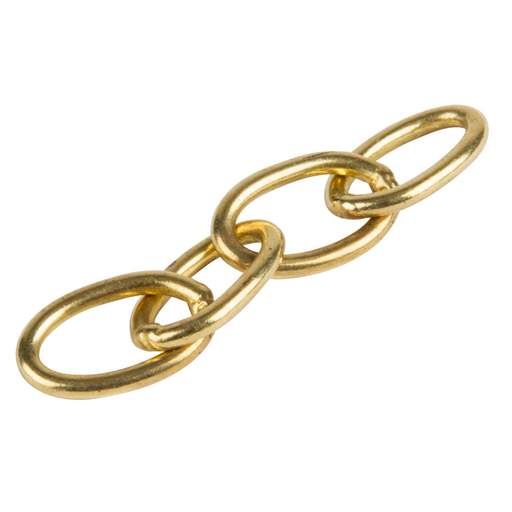 S Lilley 1” Long Link Solid Brass Brazed Oval Link Chain (Box of 10m)