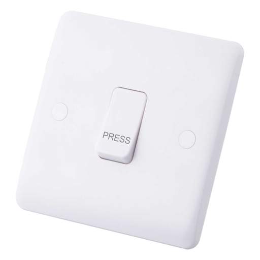 M2 Slimline 10A 1 Gang 1 Way Retractive Light Switch White (1010008) CEF