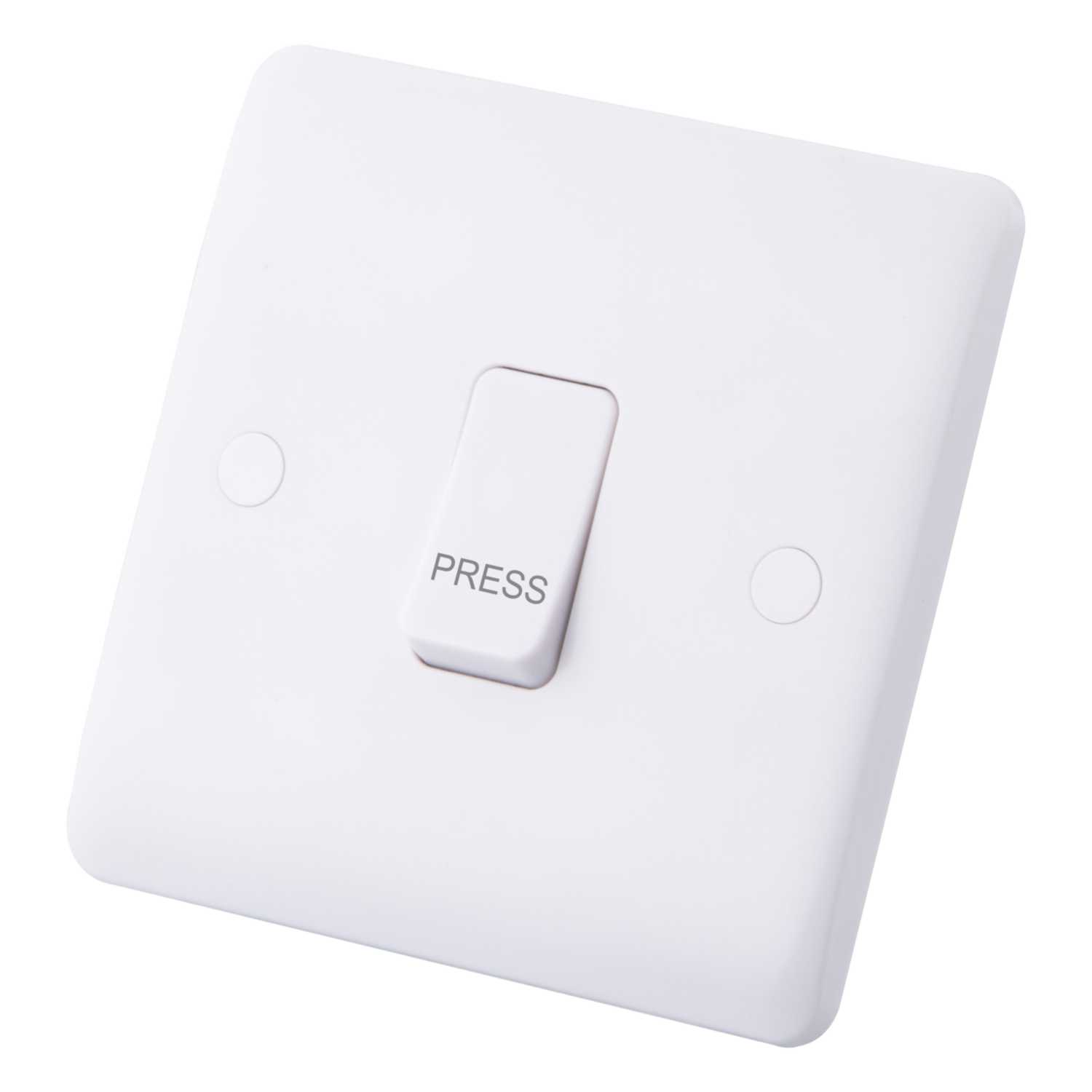 M2 Slimline 10A 1 Gang 1 Way Retractive Light Switch White (1010008) CEF