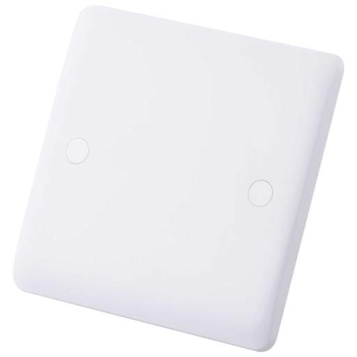 M2 Slimline 1 Gang Blank Plate White