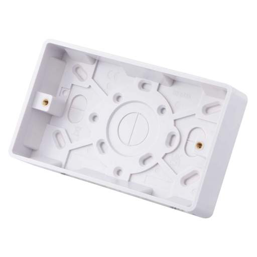 M2 Slimline 2 Gang 25mm Pattress Box White