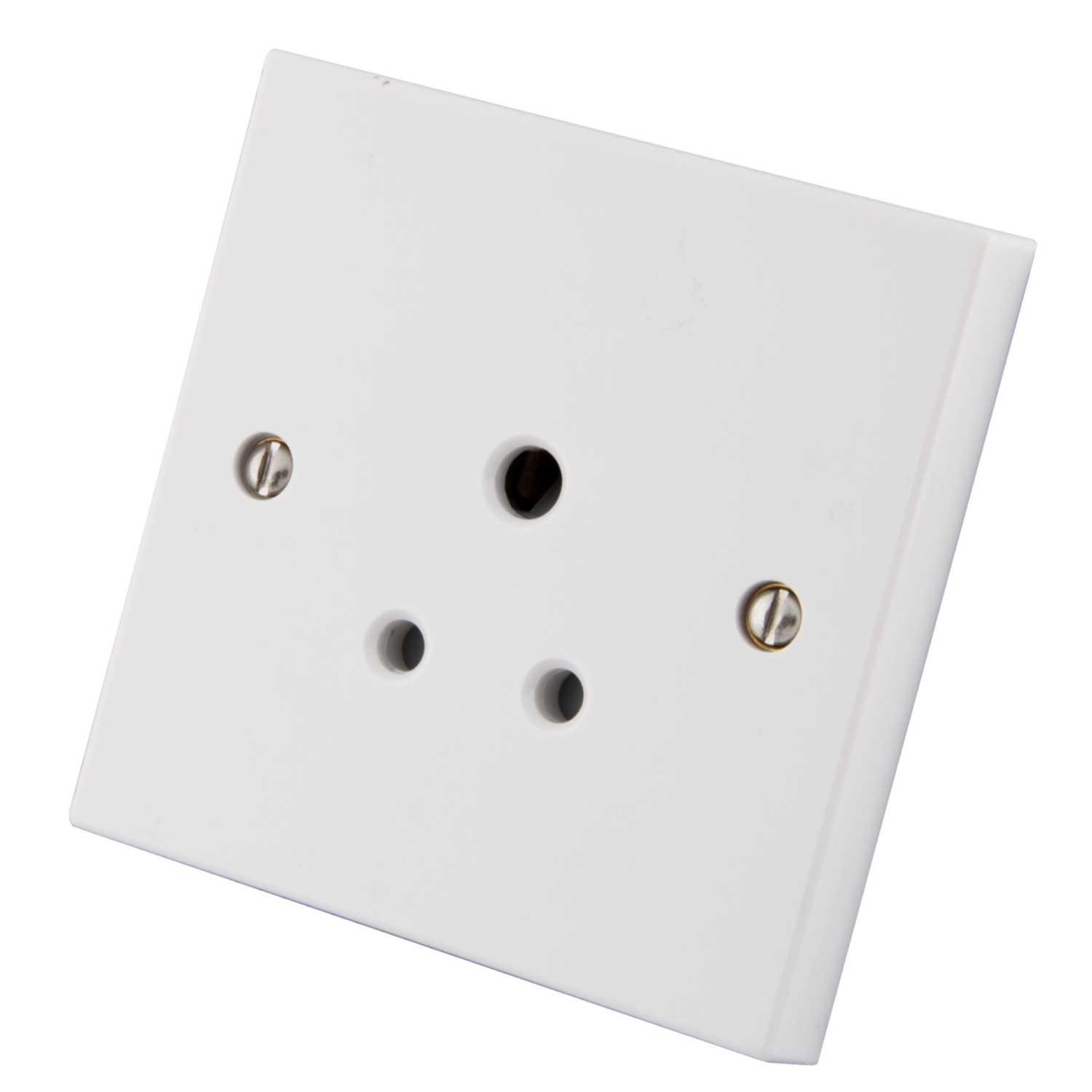 M2 Square 5A 1 Gang Unswitched Socket White (2010-109) | CEF