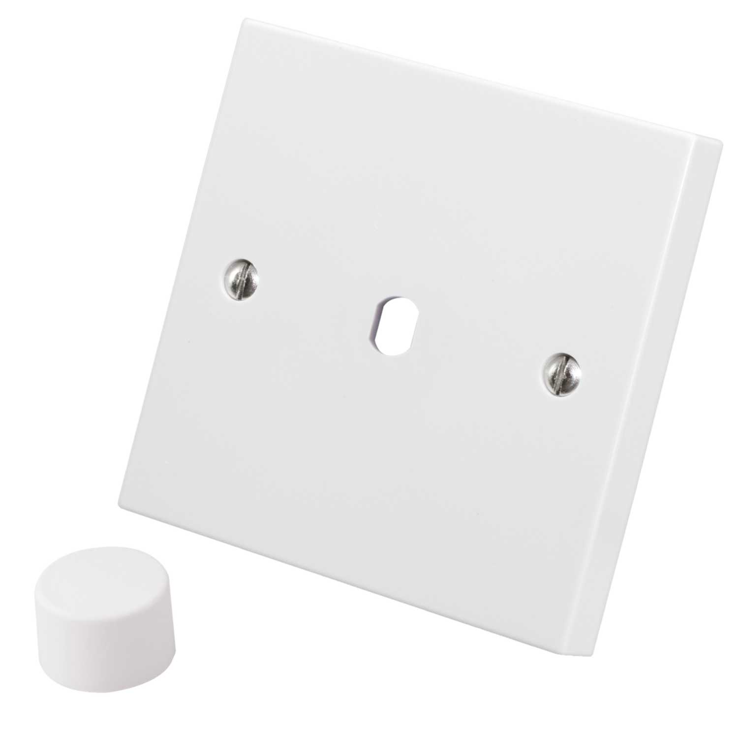 M2 Square 1 Gang Dimmer Switch Plate Kit White (2010221) CEF