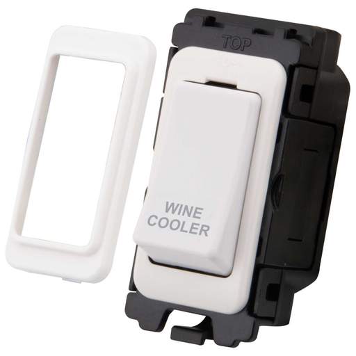 M2 Grid 20A Double Pole Grid Switch marked Wine Cooler