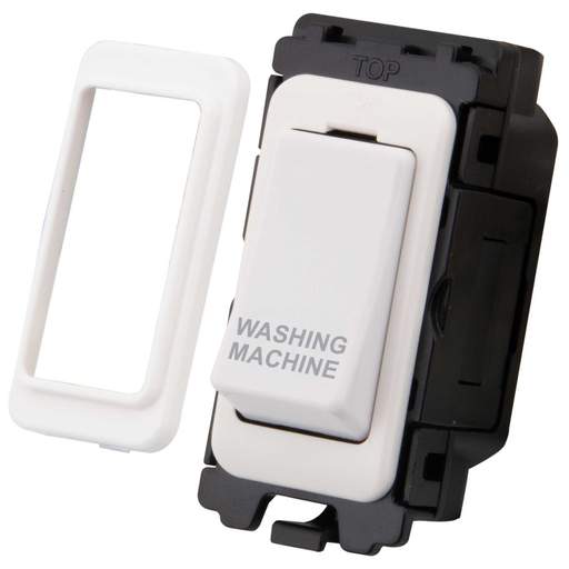 M2 Grid 20A Double Pole Grid Switch marked Washing Machine