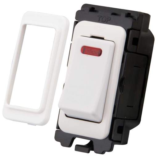 M2 Grid 20A Double Pole Grid Switch with Neon