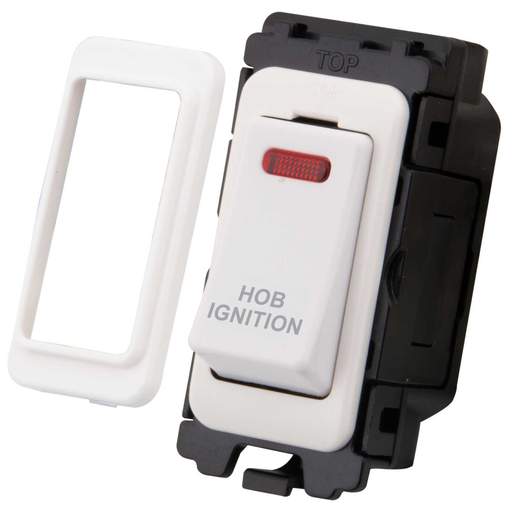 M2 Grid 20A Double Pole Grid Switch with Neon marked Hob Ignition