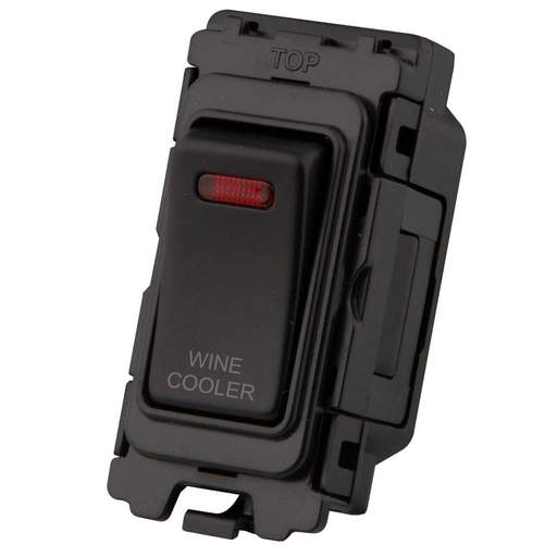 M2 Grid 20A DP Grid Switch with Neon marked Wine Cooler Painted Matt Black