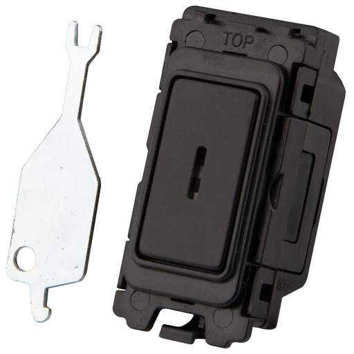 M2 Grid 20A DP 2 Way Grid Key Switch Painted Matt Black