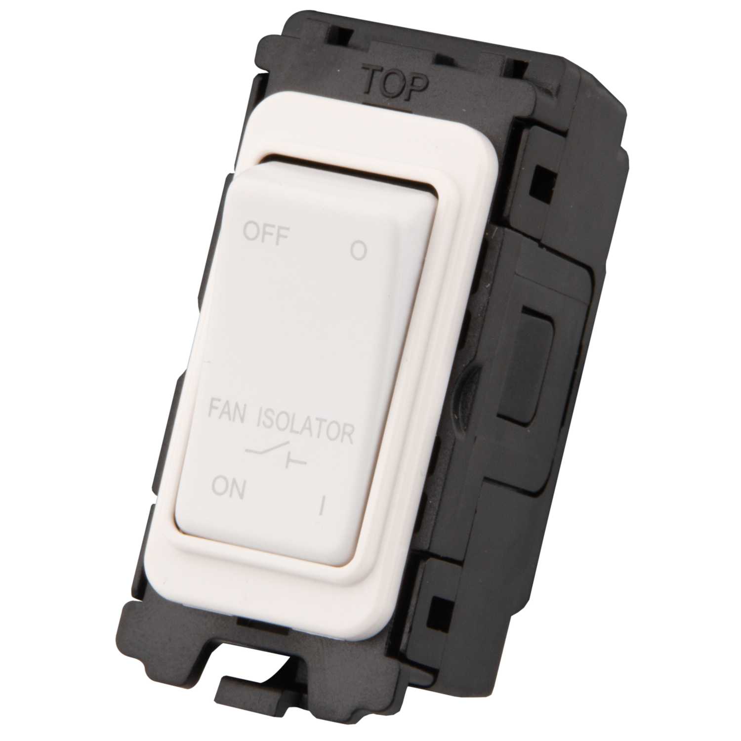 M2 Grid 6A Triple Pole Fan Isolator Grid Switch Painted Matt White