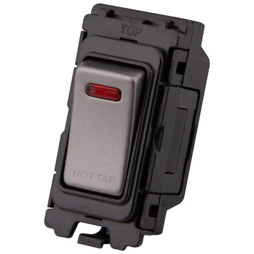 M2 Grid 20A DP Grid Switch with Neon marked Hot Tap Gunmetal