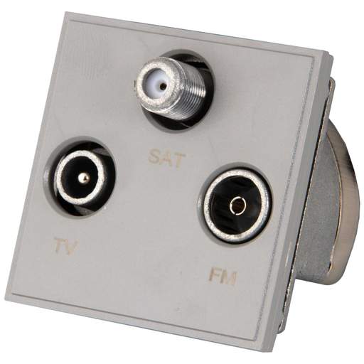 M2 Grid Television, Radio and Satellite Triplex Shielded Module Grey