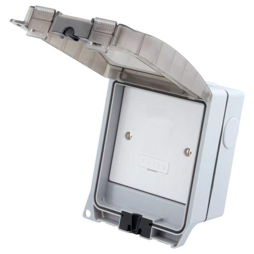 M2 Weatherproof 13A Unswitched Fused Spur with Clear Lid IP66
