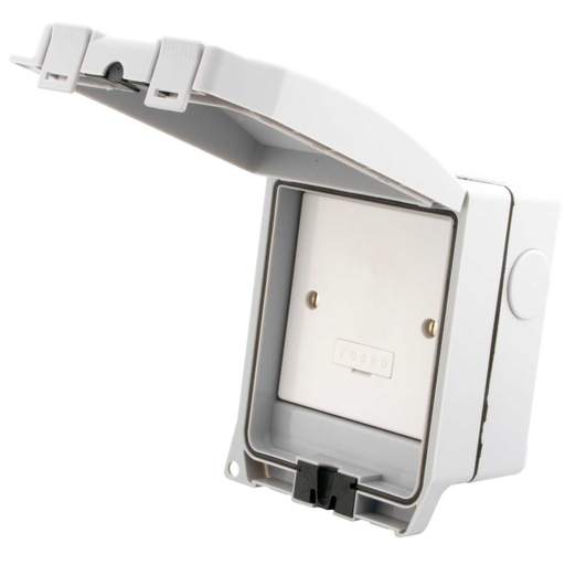 M2 Weatherproof 13A Unswitched Fused Spur with Solid Grey Lid IP66