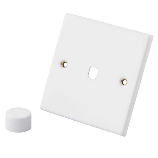 M2 Decorative 1 Gang Unfurnished Dimmer Switch Plate Painted Matt White