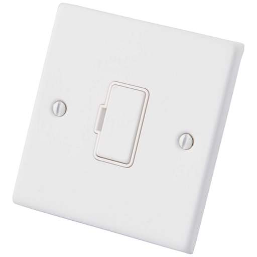 M2 Decorative 13A Unswitched Fused Spur White Insert Painted Matt White