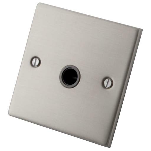 M2 Decorative 20A Flex Outlet Grey Insert Brushed Stainless Steel
