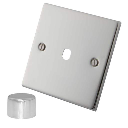 M2 Decorative 1 Gang Unfurnished Dimmer Plate Polished Stainless Steel