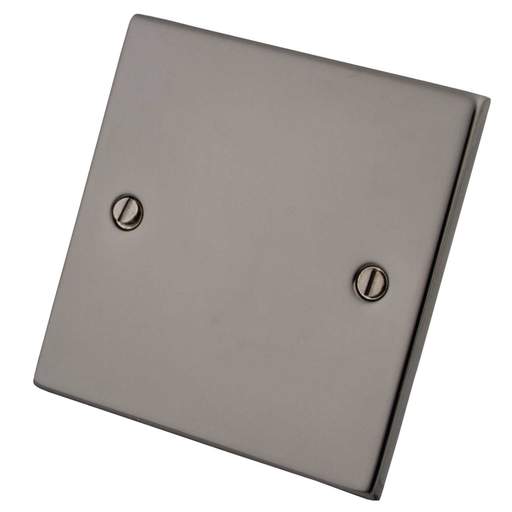 M2 Decorative 1 Gang Blank Plate Black Nickel