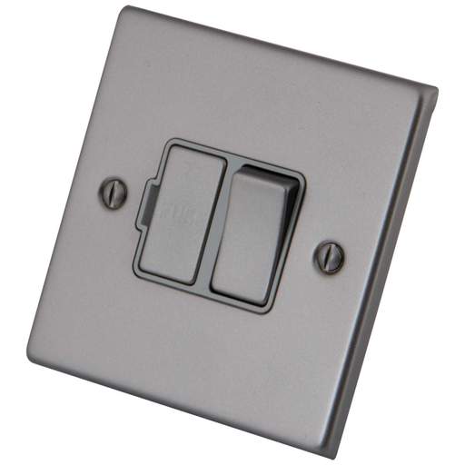 M2 Decorative 13A Switched Fused Spur Grey Insert Gunmetal