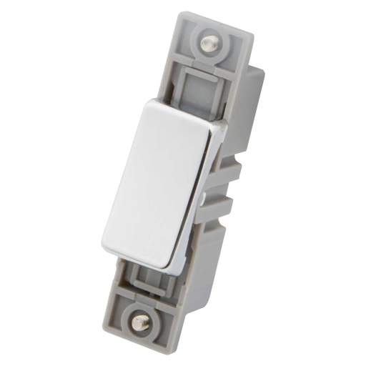 M2 Decorative 10A 1 Way Light Switch Module Polished Stainless Steel
