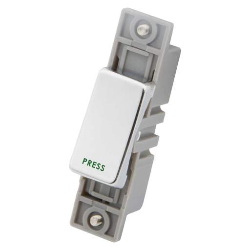 M2 Decorative 10A 2 Way Retractive Switch Module Polished Stainless Steel