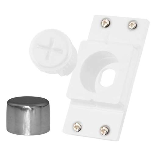 M2 Decorative Dimmer Assembly Module White with Polished Stainless Steel Cap