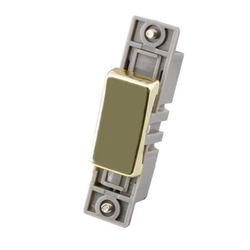 M2 Decorative 10A 2 Way Light Switch Module Polished Brass