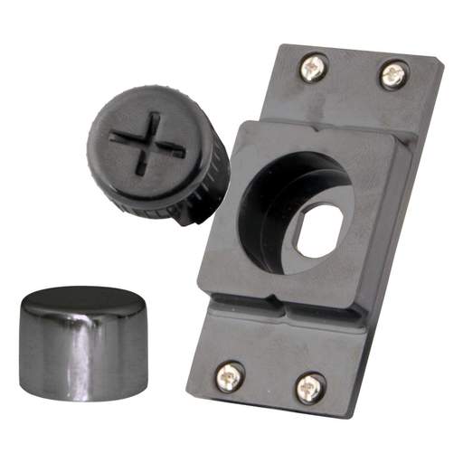 M2 Decorative Dimmer Assembly Module Black with Black Nickel Cap