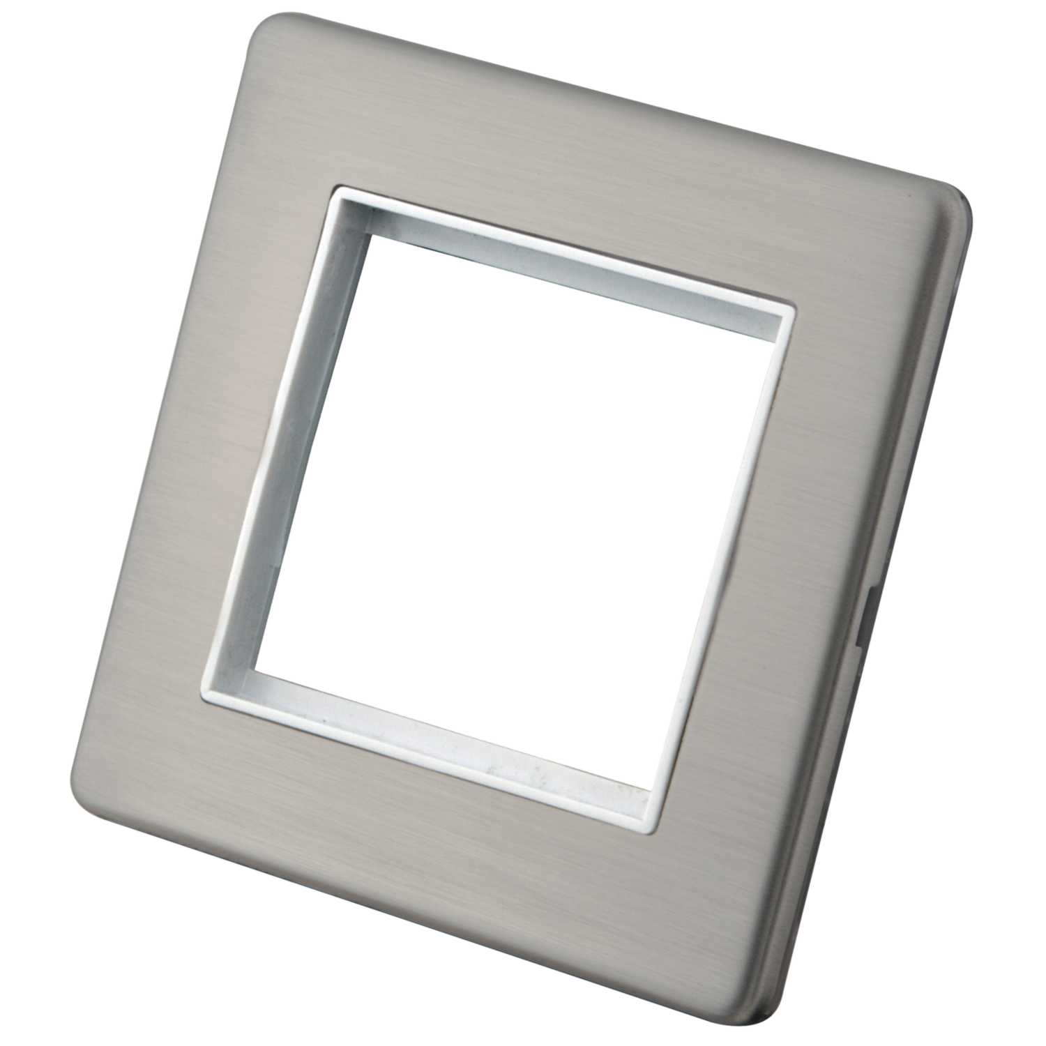 Module Media Plate M2 Decorative Screwless 1 Gang 2 Module Media Plate White Insert ...