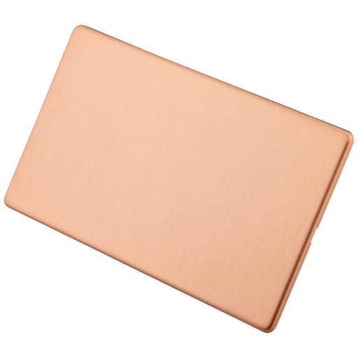 M2 Decorative Screwless 2 Gang Blank Plate Copper