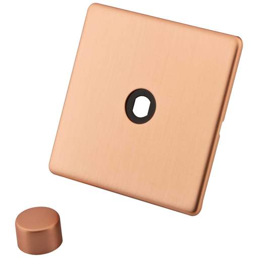 M2 Decorative Screwless 1 Gang Unfurnished Dimmer Plate Copper