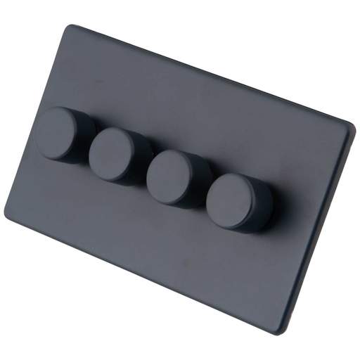 M2 Decorative Screwless 400W 4 Gang Intelligent Dimmer Granite Blue
