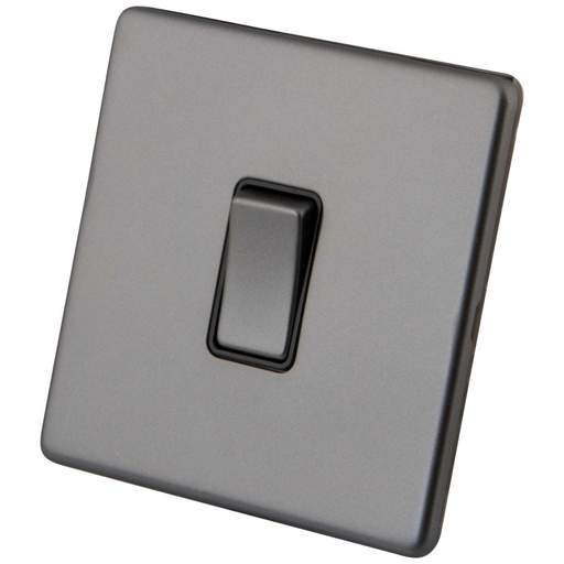 M2 Decorative Screwless 20A DP Switch Black Insert Gunmetal