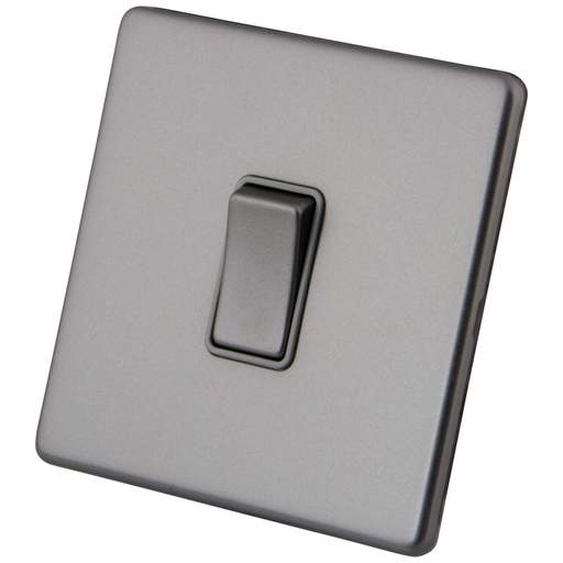 M2 Decorative Screwless 20A DP Switch Grey Insert Gunmetal