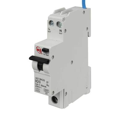 Interruttore Magnetotermico WCED RCBO 2 Poli 16A 30mA Curva B 6kA - Modello WRB216B-030