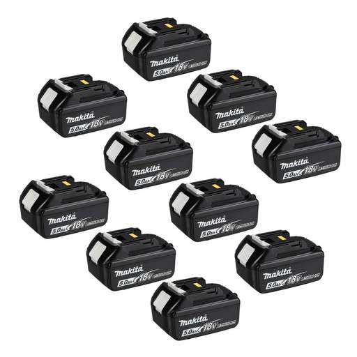 Makita BL1850B 18V 5.0Ah Lithium-Ion Battery (Pack of 10)