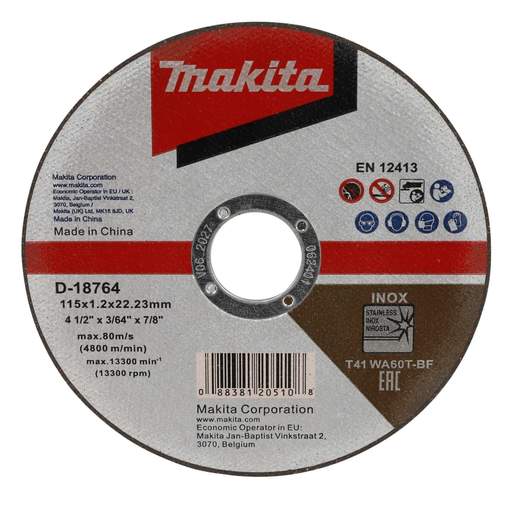 Makita 115mm Thin Metal Cutting Discs (Pack of 10)