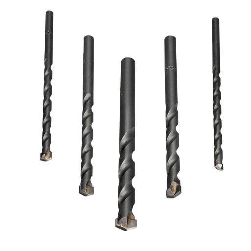 FNLGTN 5-Piece Masonry Drill Bit Set - 6/6/8/10/12mm Hex Shank, Four-Flute Serrated For Concrete, Tile, Glass - View #2