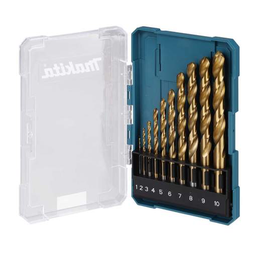 Makita D-72849 10 Piece HSS TIN Drill Set