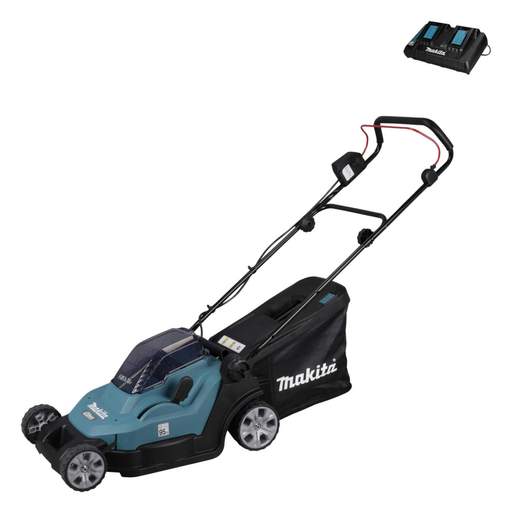Makita DLM432PT2 Twin 18V 43cm LXT Lawnmower with  2 x 5.0Ah Batteries