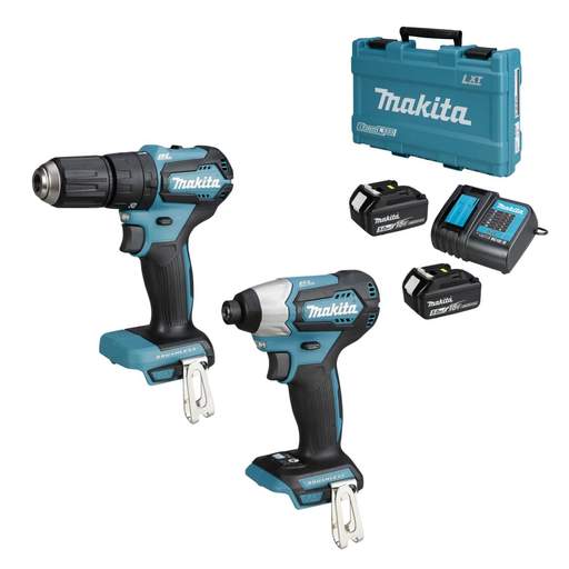 Makita DLX2221ST 18V Brushless Combi and Impact Driver Kit with 2 x 5.0Ah Batteries