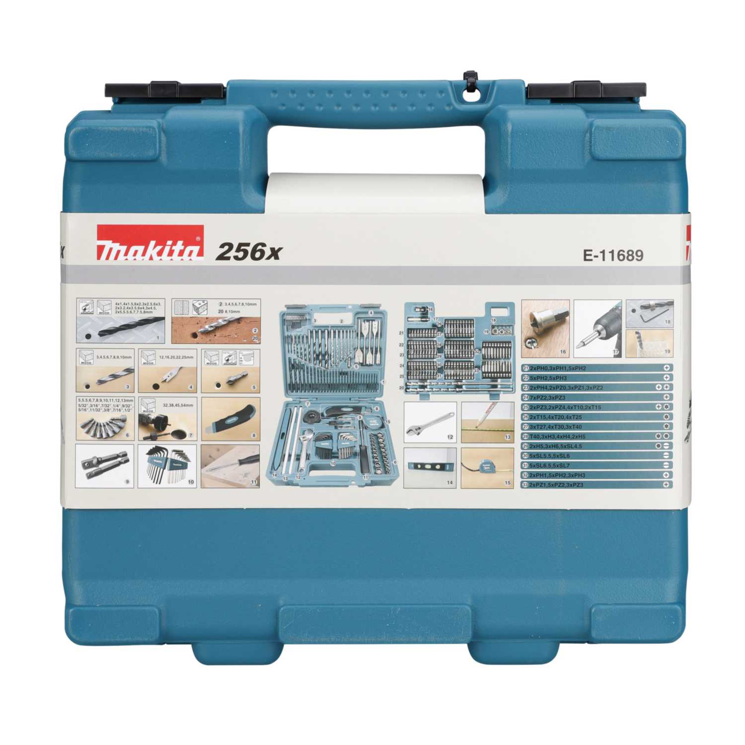 Makita 256 Piece Drill And Screw Bit Set E 11689 CEF