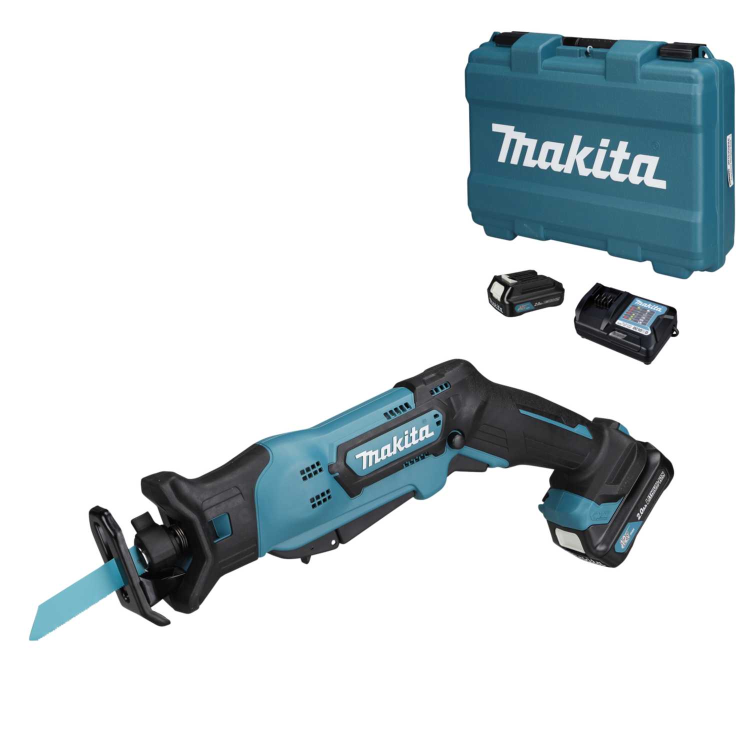 Makita JR103DWAE 12V CXT Reciprocating Saw with 2 x 2.0Ah Batteries ...